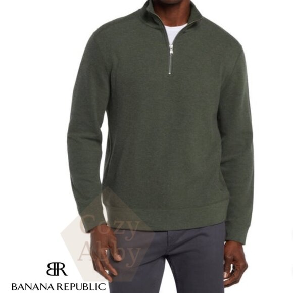 Banana Republic Other - Banana Republic Men's Quarter Zip Green